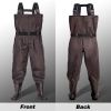 BELLE DURA Fishing Waders Chest Waterproof Light Weight Nylon Bootfoot Waders for Men Women with Boots