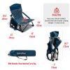 Low Folding Camping Chair, Portable Beach Chairs, Mesh Back Lounger For Outdoor Lawn Beach Camp Picnic